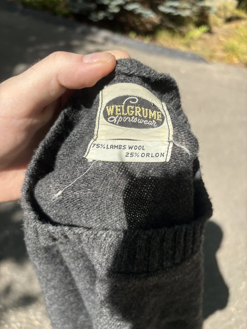 Vintage Welgrume gray lambswool crewneck sweater